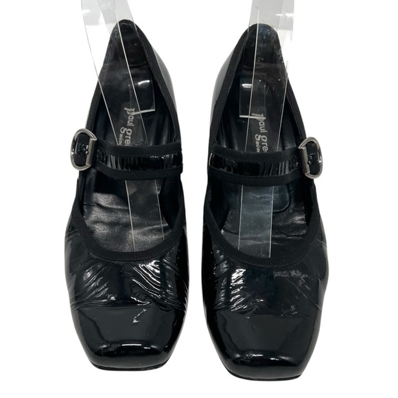 Paul Green Black Patent Leather Mary Jane Handcrafted Heels Women’s 7.5 - Picture 5 of 16
